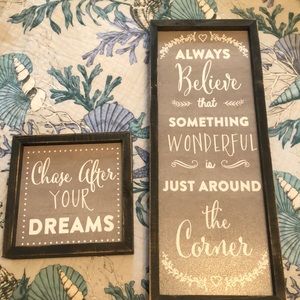 Wooden decorative signs